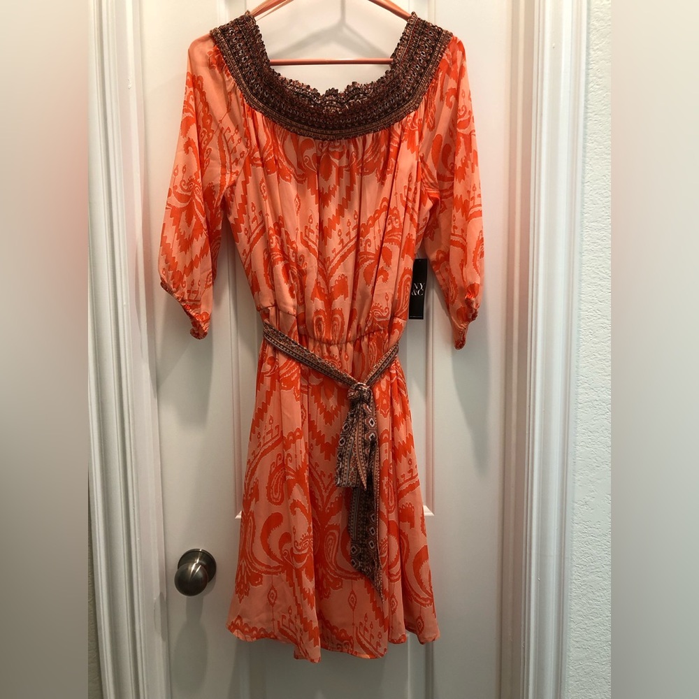 NY&C Orange Dress size Large NWT